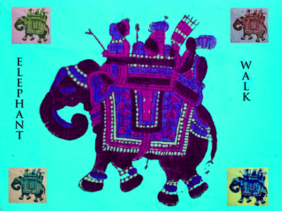 batik print elephant