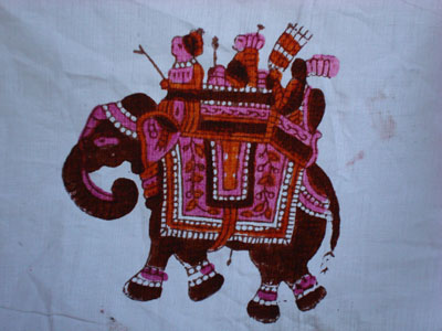 Elephant on cloth